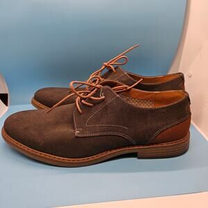 Restoration Men's Royce Oxford Round Toe Lace Up Work Dress Shoes Size 10M Brown